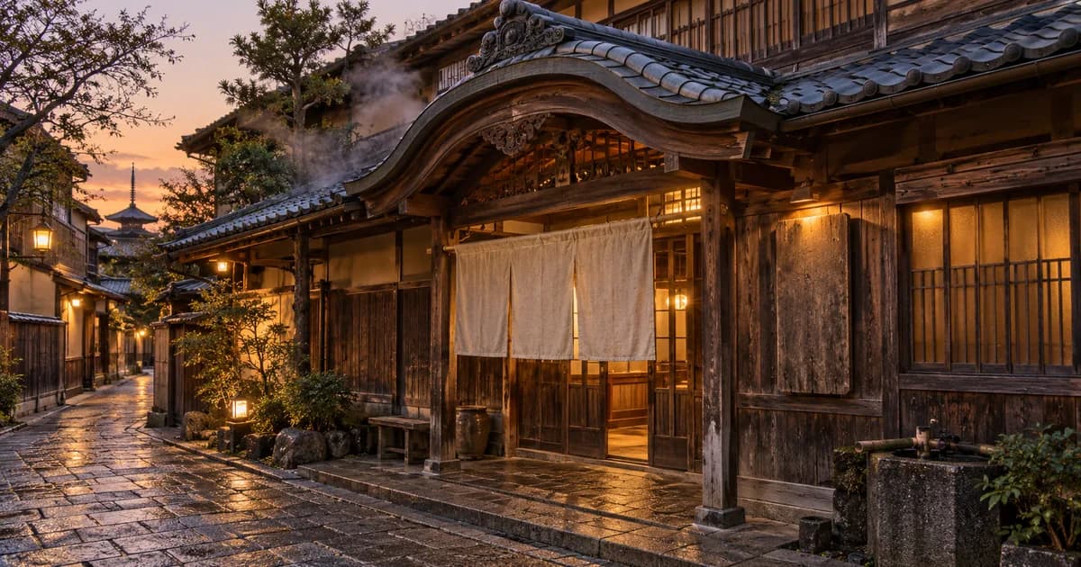 Traditional bathhouse in a Kyoto alley